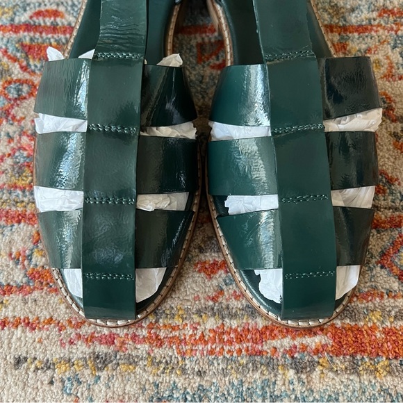 NWOB Anthropologie Pilcro The Maris Fisherman Sandas in Green - Picture 5 of 13
